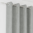 Enhanced Living Knightsbridge 100% Blackout, Thermal Grey Single Door Curtain with Eyelet Header