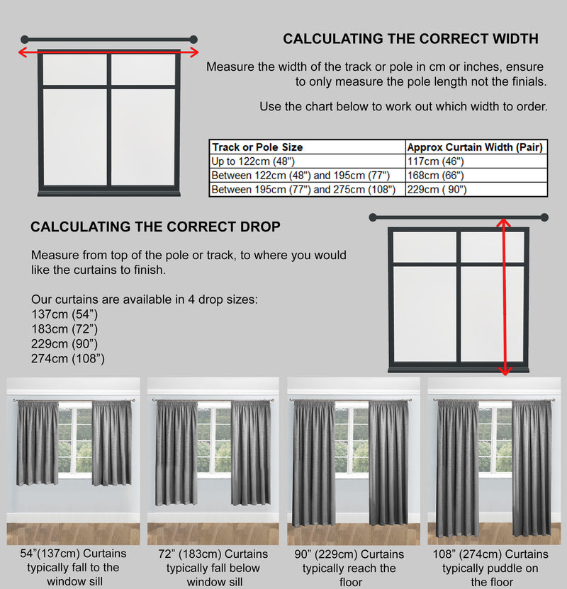 Enhanced Living Dallas 100% Blackout Thermal Natural Green Curtains with 3" Tape Top Header - Pair