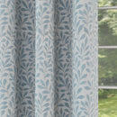 Enhanced Living Sherwood 100% Blackout, Thermal Ice Blue Curtains with Eyelet Header - Pair