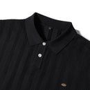 Fashionable Short Sleeve Polo T-Shirt - Black