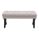 Livingandhome  Mid Century Metal Upholstered Bench