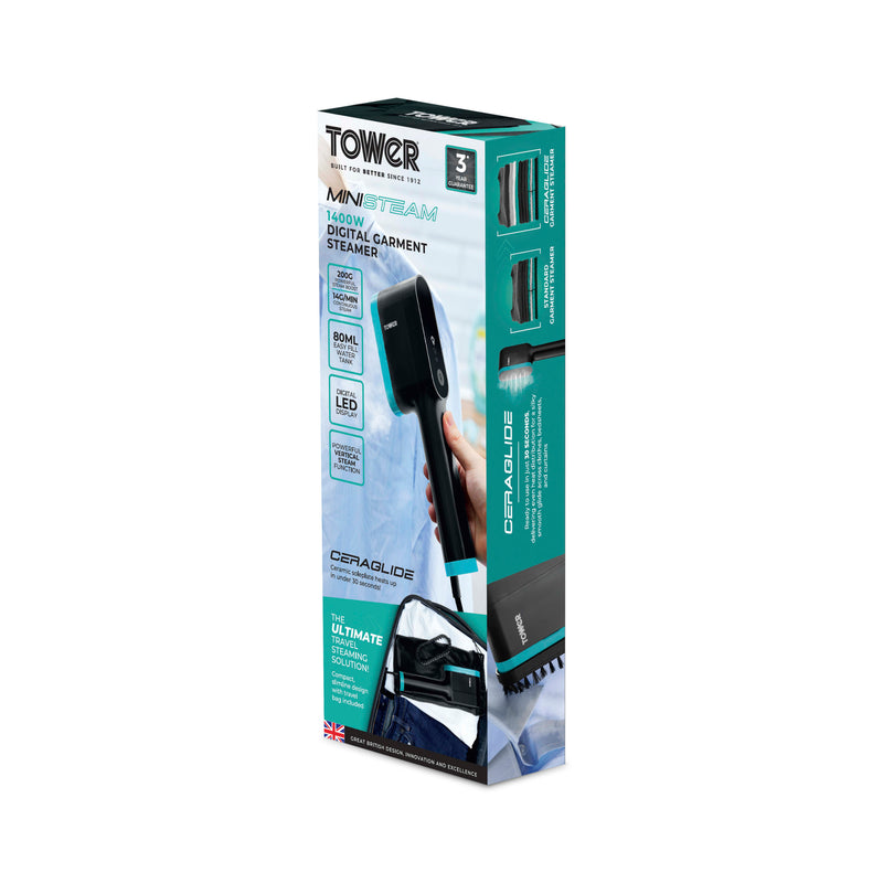Tower 1400W Digital Garment Steamer