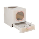 KidKid Enclosed Folding Cat Litter Box Toilet with Scoop