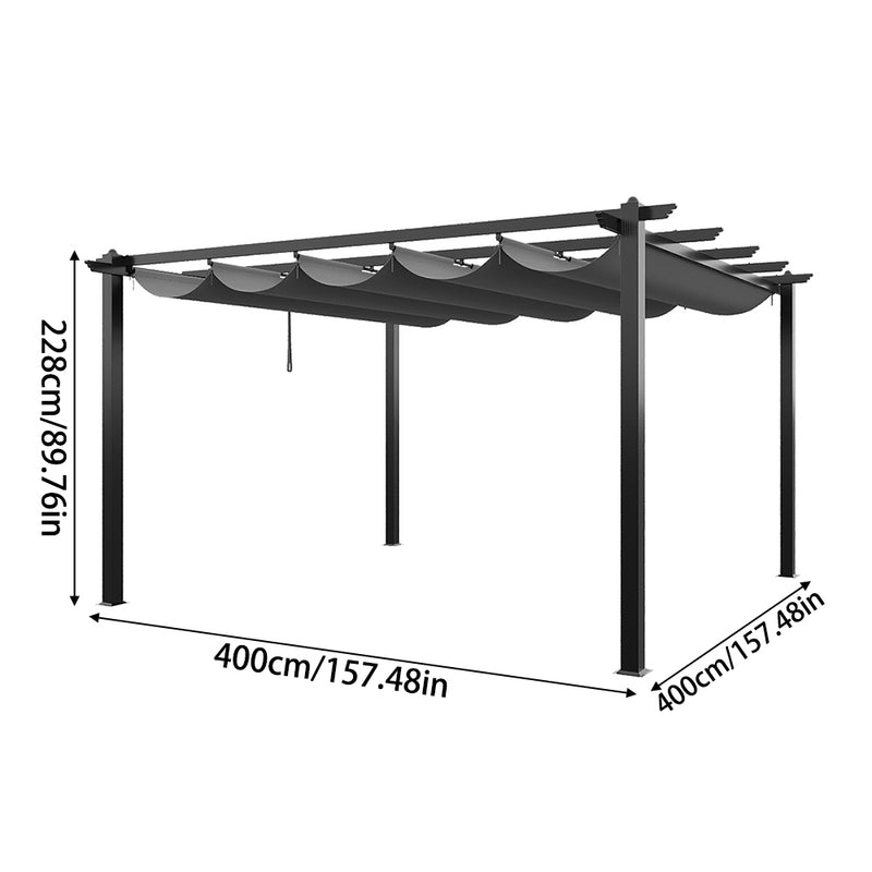 Breeins Retractable Roof Pergola with Weatherproof Canopy