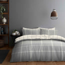 Bobby Grid Super Dreamer Printed Complete Bedding Set - Grey
