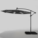 Livingandhome Outdoor 32 LED Lighted Patio Umbrella With Crank Lift System