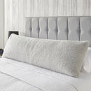 Huggleland Teddy Fleece Bolster Pillow - Grey