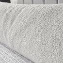 Huggleland Teddy Fleece Bolster Pillow - Grey