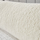 Huggleland Teddy Fleece Bolster Pillow - Cream