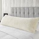 Huggleland Teddy Fleece Bolster Pillow - Cream