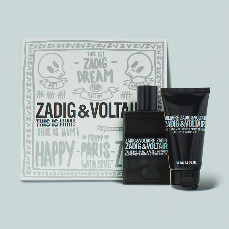 Zadig & Voltaire This Is Him! 2 Piece Gift Set: Eau de Toilette 50ml - Shower Gel 50ml