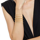 14K Gold Plated Chain Bracelets set