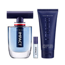 Tommy Hilfiger Impact 3 Piece Gift Set: Eau De Toilette 100ml - Body Wash 100ml- Eau de Toilette 4ml (stored in the lid of the 100ml bottle)