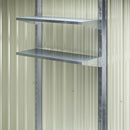 Breeins Large 7.5 x 4 ft Galvanized Steel Acrylic Storage Shed
