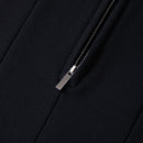 Turn-Down Short-Sleeve Polo Shirt Black Zip