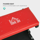 HOMCOM Workshop Stool, Rolling Mechanic Stool with 360 Degree Swivel, Red