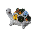 Breeins Solar-Powered Turtle Garden Ornament with Lights & Succulents
