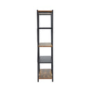 Livingandhome Rustic Industrial Metal and Wood Bookshelf