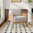 Livingandhome Classic Cushioned Wood Accent Armchair