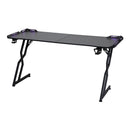 Livingandhome Modern Gaming Desk with LED
