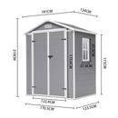 Livingandhome Plastic Outdoor Garden Storage Shed