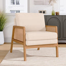 Livingandhome Modern Teddy Fleece Upholstered Armchair