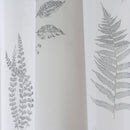 Bracken Grey Leaf Print Linen-Look Voile Panel - Pair