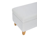 Livingandhome Teddy Fleece Upholstered Storage Ottoman