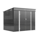 4*8FT/6*8FT Outdoor Galvanized Steel Storage Shed with Dual Doors