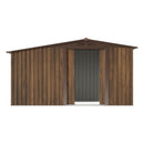 Breeins 4x8FT Metal Garden Storage Shed With Log Storage
