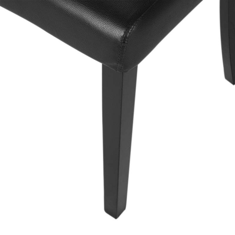 Livingandhome Set of 2 Leather High Backrest Dining Chairs