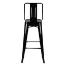 Livingandhome Set of 4 Metal Frame Industrial Style High Chair Bar Stool