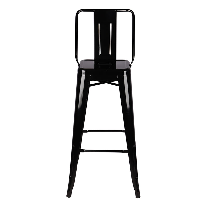 Livingandhome Set of 4 Metal Frame Industrial Style High Chair Bar Stool
