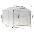 Breeins Aluminium Hobby Greenhouse with Base and Window Opening
