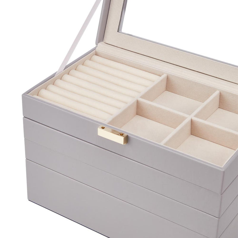 Sheonly 4-Tier Jewellery Storage Box with Transparent Lid