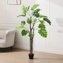 Breeins Artificial Monstera Deliciosa Tree In Pot For Decoration