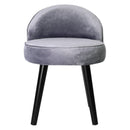 Livingandhome Modern Velvet Dressing Table Stool with Solid Wood Legs