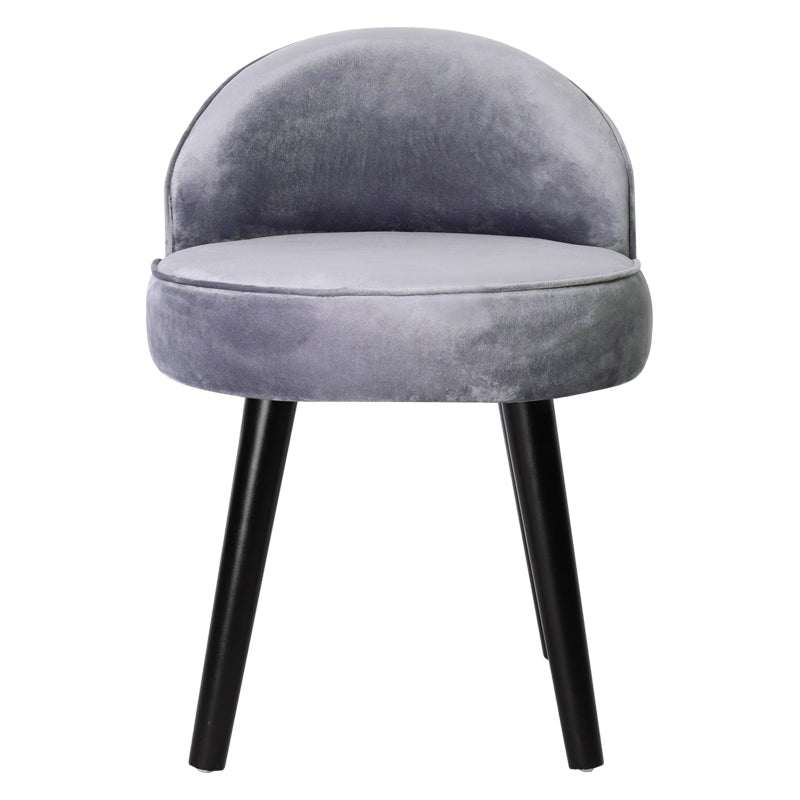 Livingandhome Modern Velvet Dressing Table Stool with Solid Wood Legs