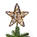 Lifeideas Decorative Star-shaped Christmas Tree Topper with LED Lights
