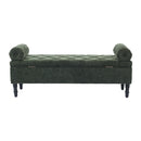 Livingandhome Chenille Upholstered Storage Bench