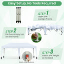 590 X 300 CM Outdoor Pop Up Canopy Tent With Wheeled Bag-White