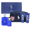 Ralph Lauren Polo Blue 4 Piece Gift Set: Eau de Toilette 125ml - Eau de Toilette 40ml - 50ml Shower Gel - 50ml  Aftershave Balm