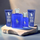 Ralph Lauren Polo Blue 4 Piece Gift Set: Eau de Toilette 125ml - Eau de Toilette 40ml - 50ml Shower Gel - 50ml  Aftershave Balm