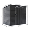 Breeins Outdoor Galvanized Steel Storage Shed