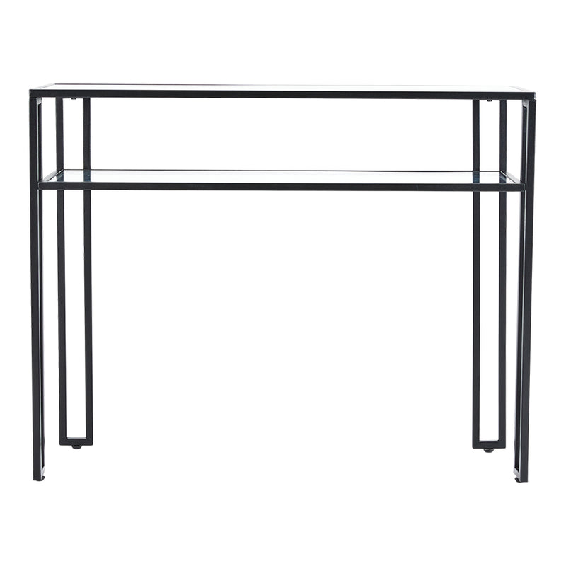 Livingandhome Modern Multi-function Tempered Glass Console Table