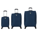 Beverly Hills Polo Club EVA Soft Shell Suitcase - Blue | Individual Sizes 20" 28" 33" - 4 Spinner Wheels