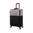 IT Luggage Megalite EVA Lightweight Expandable Suitcase - Cabin, Medium & Large Soft Shell Luggage - Warm Grey & Black