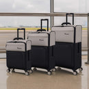 IT Luggage Megalite EVA Lightweight Expandable Suitcase - Cabin, Medium & Large Soft Shell Luggage - Warm Grey & Black