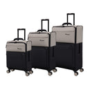 IT Luggage Megalite EVA Lightweight Expandable Suitcase - Cabin, Medium & Large Soft Shell Luggage - Warm Grey & Black