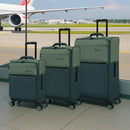 IT Luggage Megalite EVA Lightweight Expandable Suitcase - Cabin, Medium & Large Soft Shell Luggage - Duck Green